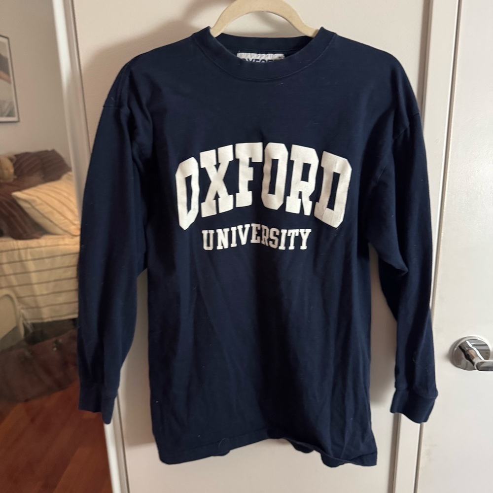 Oxford University Navy Long Sleeve Sweatshirt